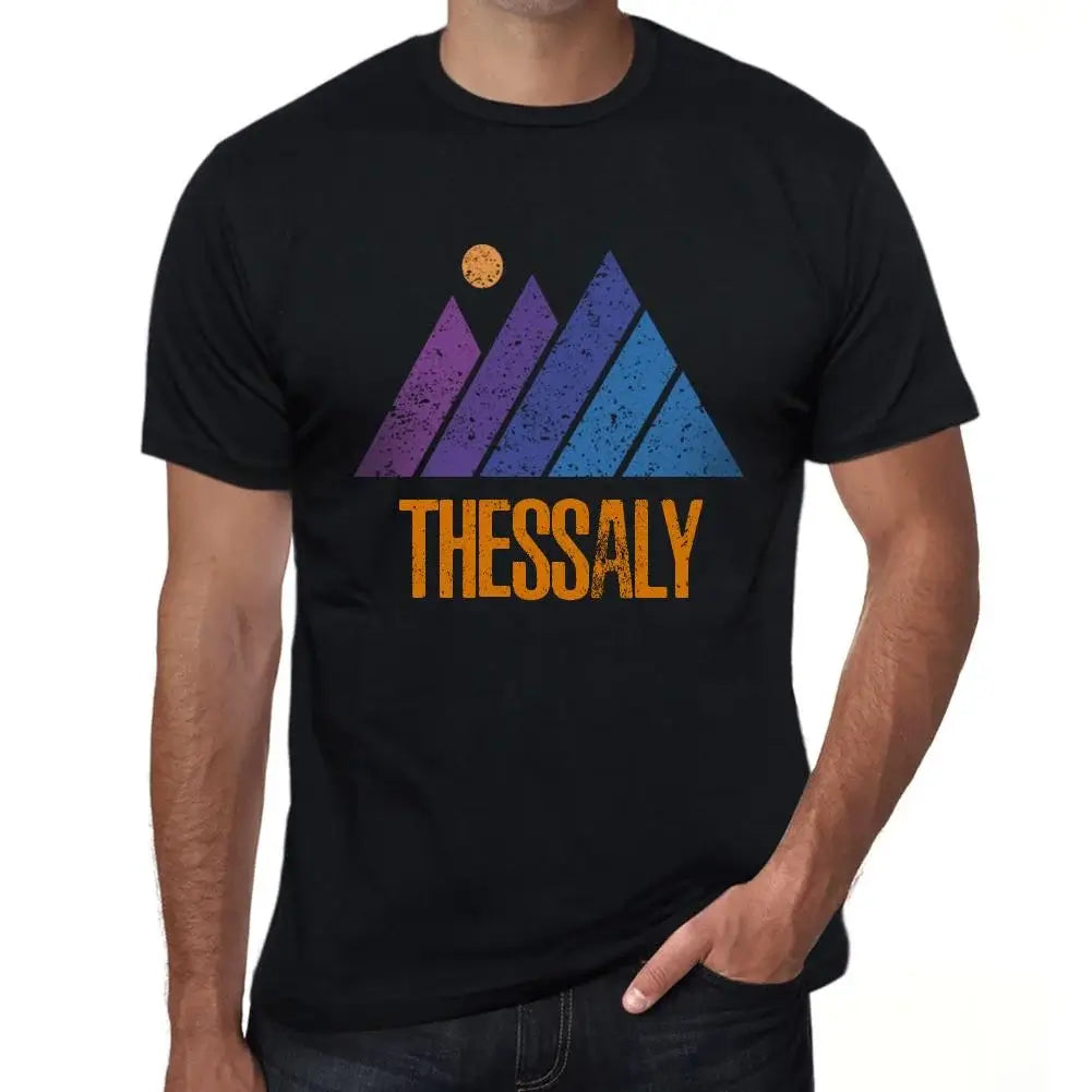 Men's Graphic T-Shirt Mountain Thessaly Eco-Friendly Limited Edition Short Sleeve Tee-Shirt Vintage Birthday Gift Novelty