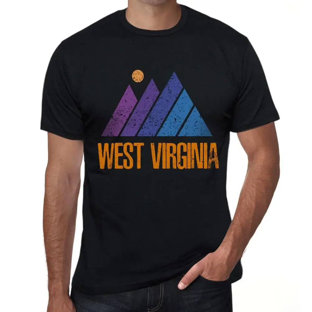 Men's Graphic T-Shirt Mountain West Virginia Eco-Friendly Limited Edition Short Sleeve Tee-Shirt Vintage Birthday Gift Novelty