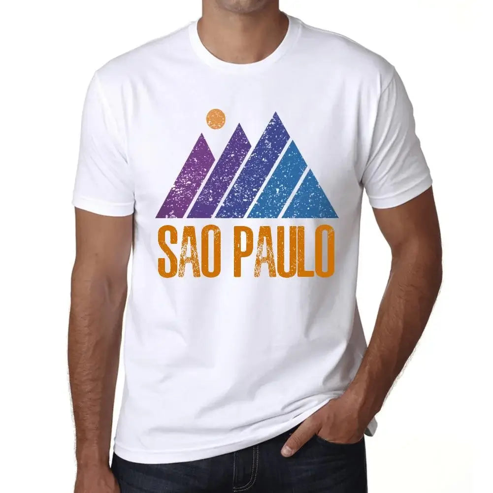 Men's Graphic T-Shirt Mountain Sao Paulo Eco-Friendly Limited Edition Short Sleeve Tee-Shirt Vintage Birthday Gift Novelty