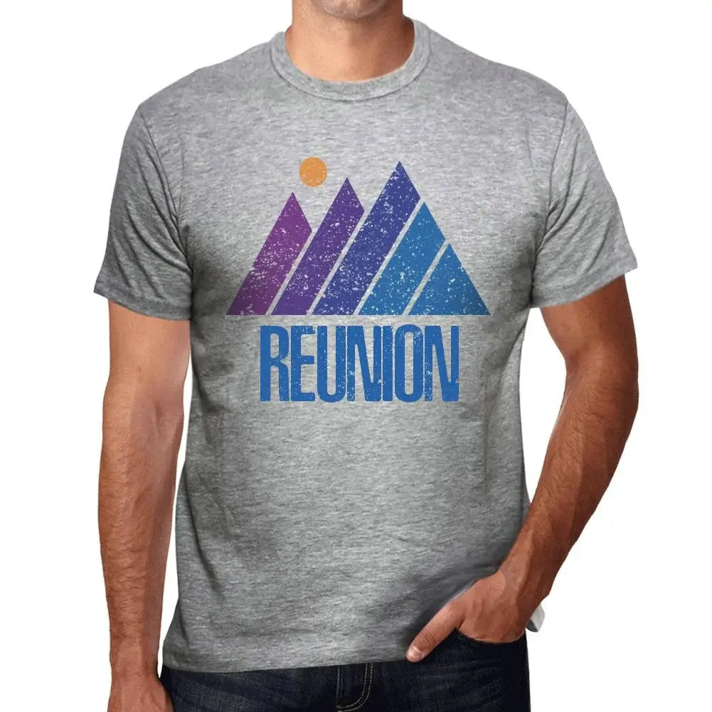 Men's Graphic T-Shirt Mountain Reunion Eco-Friendly Limited Edition Short Sleeve Tee-Shirt Vintage Birthday Gift Novelty