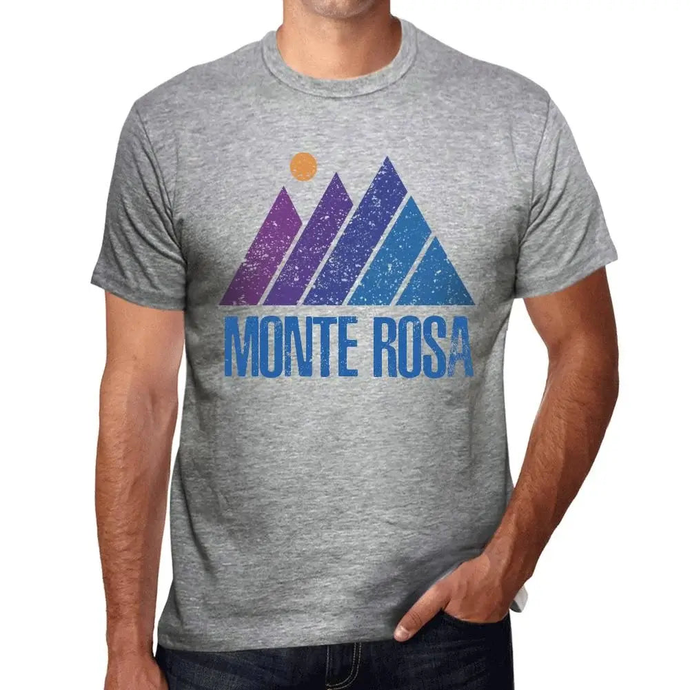 Men's Graphic T-Shirt Mountain Monte Rosa Eco-Friendly Limited Edition Short Sleeve Tee-Shirt Vintage Birthday Gift Novelty