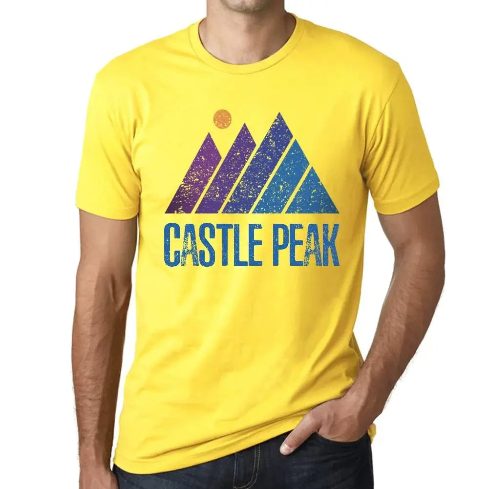Men's Graphic T-Shirt Mountain Castle Peak Eco-Friendly Limited Edition Short Sleeve Tee-Shirt Vintage Birthday Gift Novelty