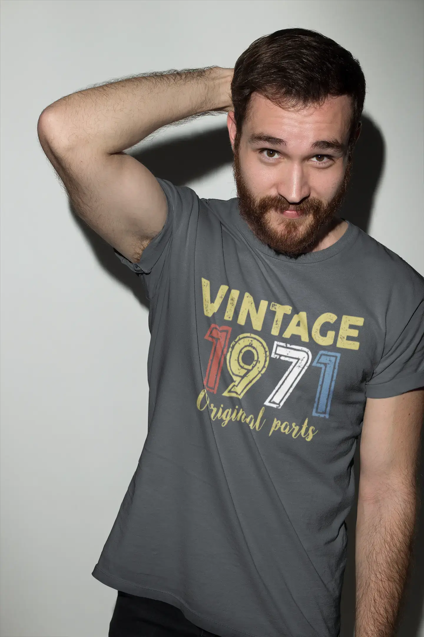 ULTRABASIC - Graphic Printed Men's Vintage 1971 T-Shirt Navy