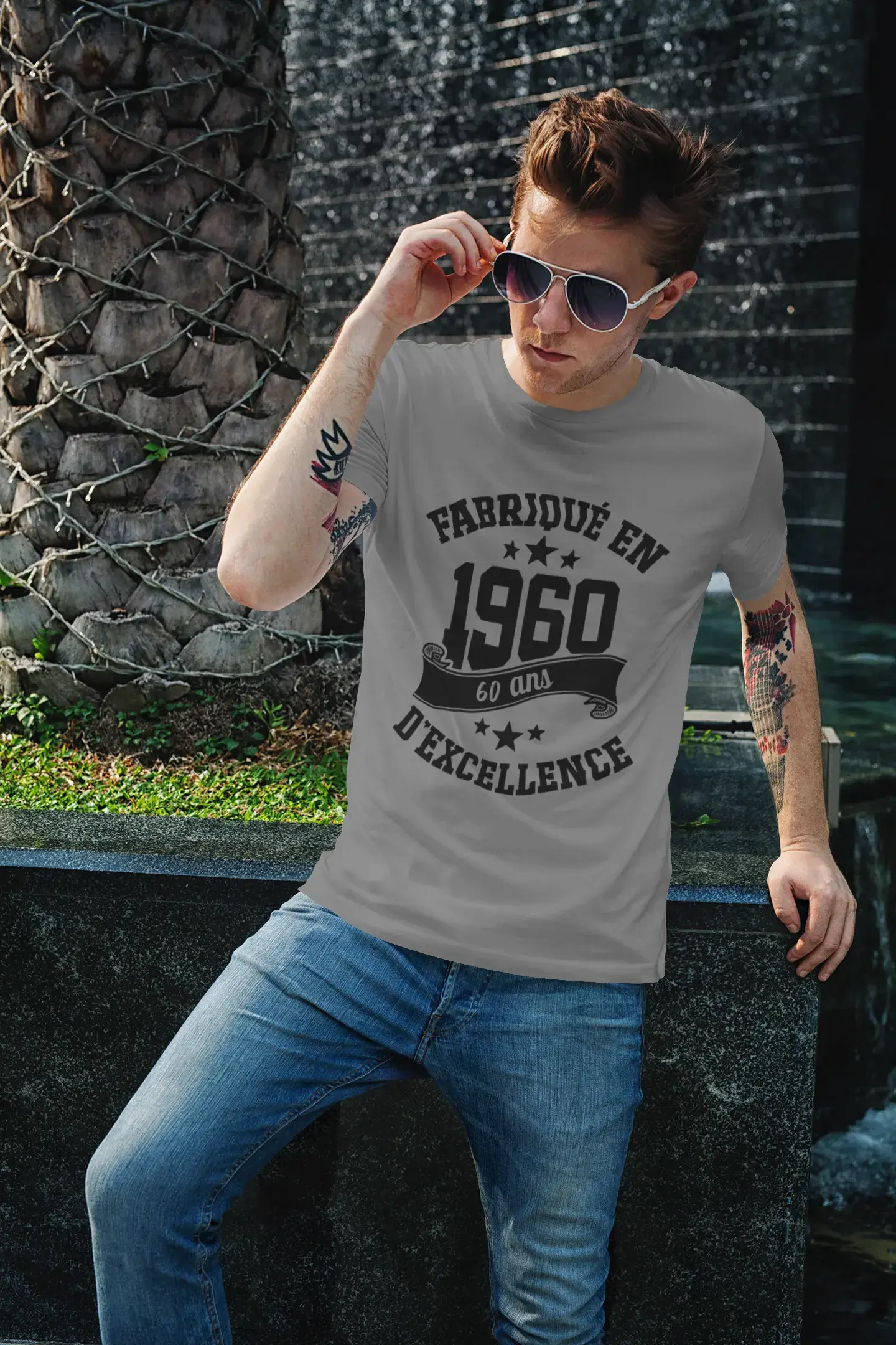 Men's Graphic Fabriqué en 1960, 60 Ans d'être Génial T-Shirt