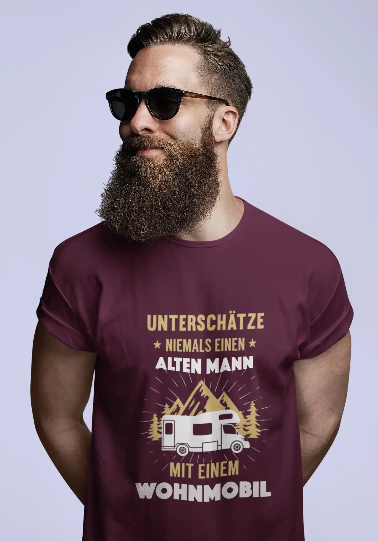 T-shirt <span>graphique</span> <span>homme</span> Unterschätze Niemals Wohnmobil Idée <span>cadeau</span>
