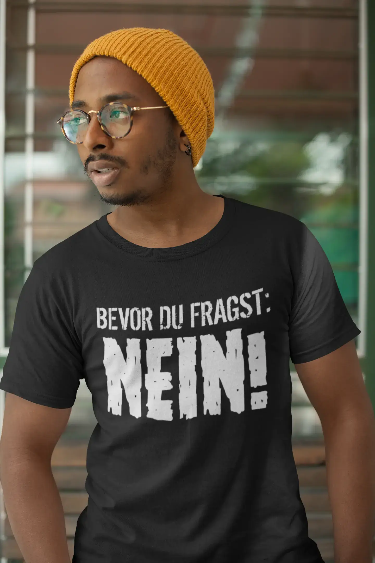 Men’s Graphic T-Shirt Bevor Du Fragst: Nein Gift Idea