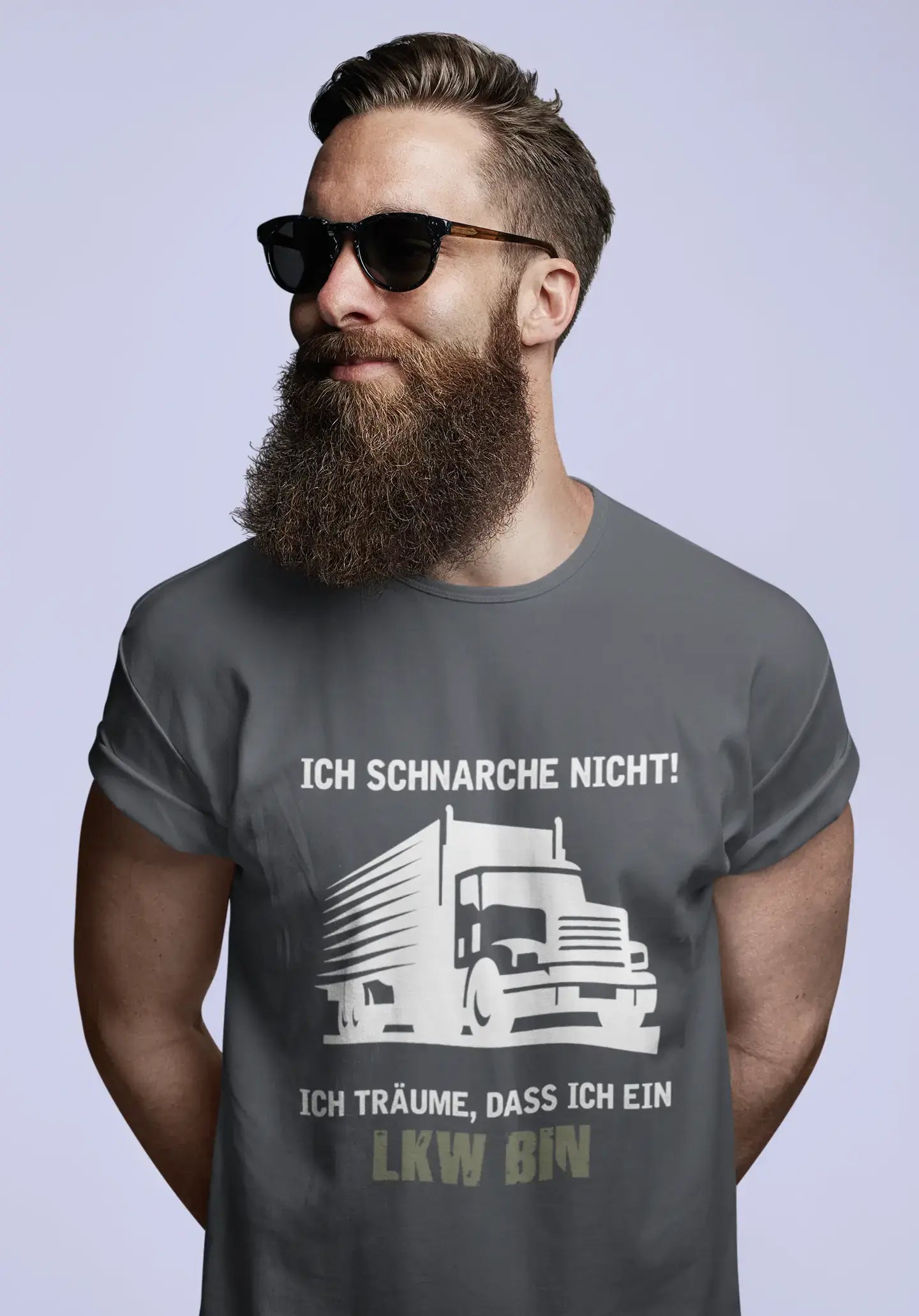 Men’s Graphic T-Shirt Ich Schnarche Nicht - Ich Träume, dass Ich ein LKW bin Lustig Military Green Gift Idea