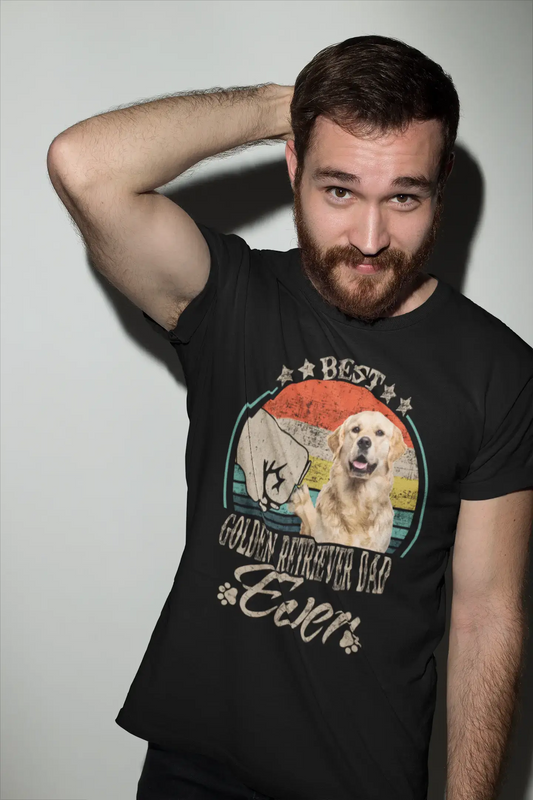 ULTRABASIC Herren-Grafik-T-Shirt Bester Golden Retriever-Vater aller Zeiten – Hundefaust-Shirt