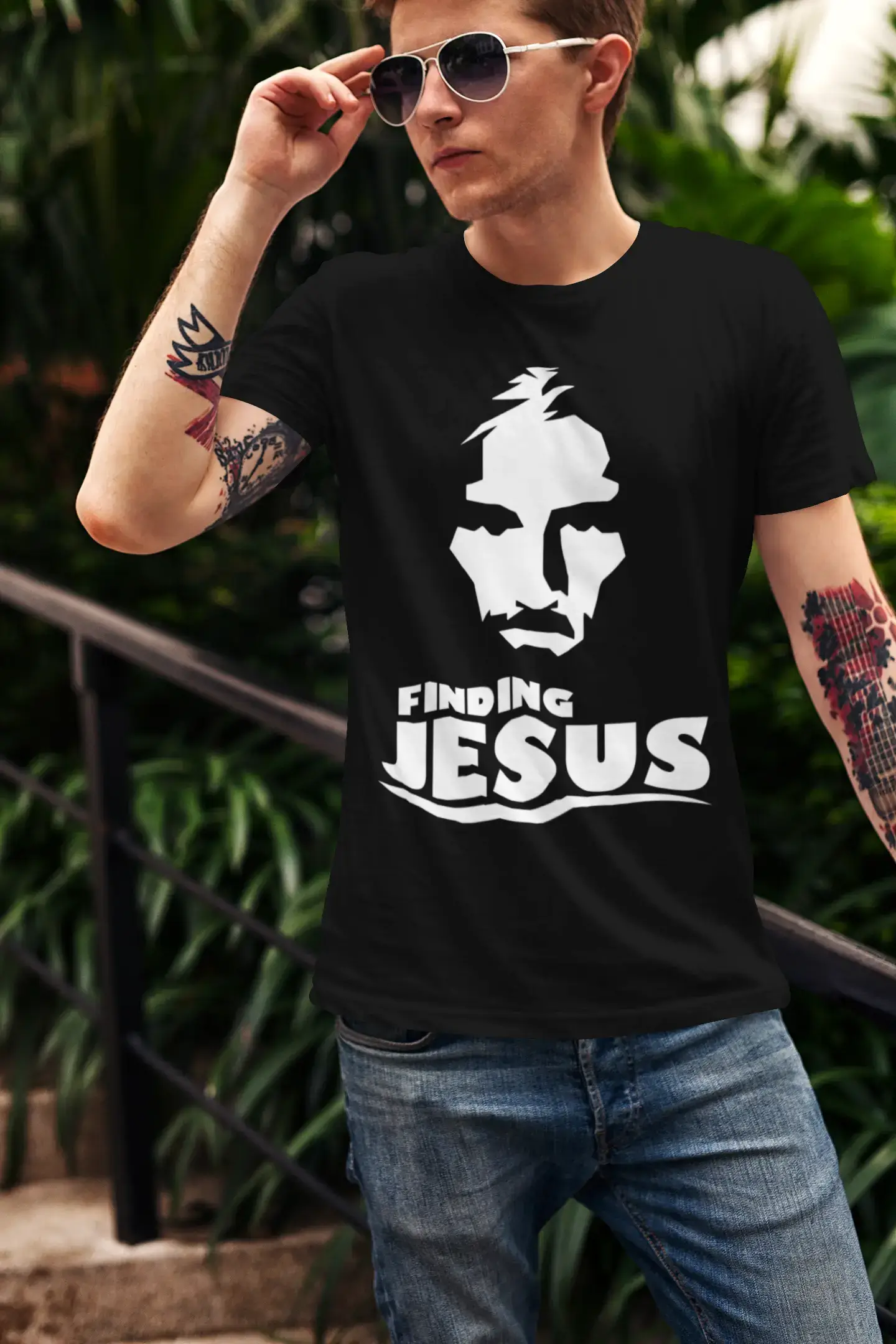 T-shirt religieux ULTRABASIC pour hommes Trouver Jésus - Chemise de foi Bible Christ