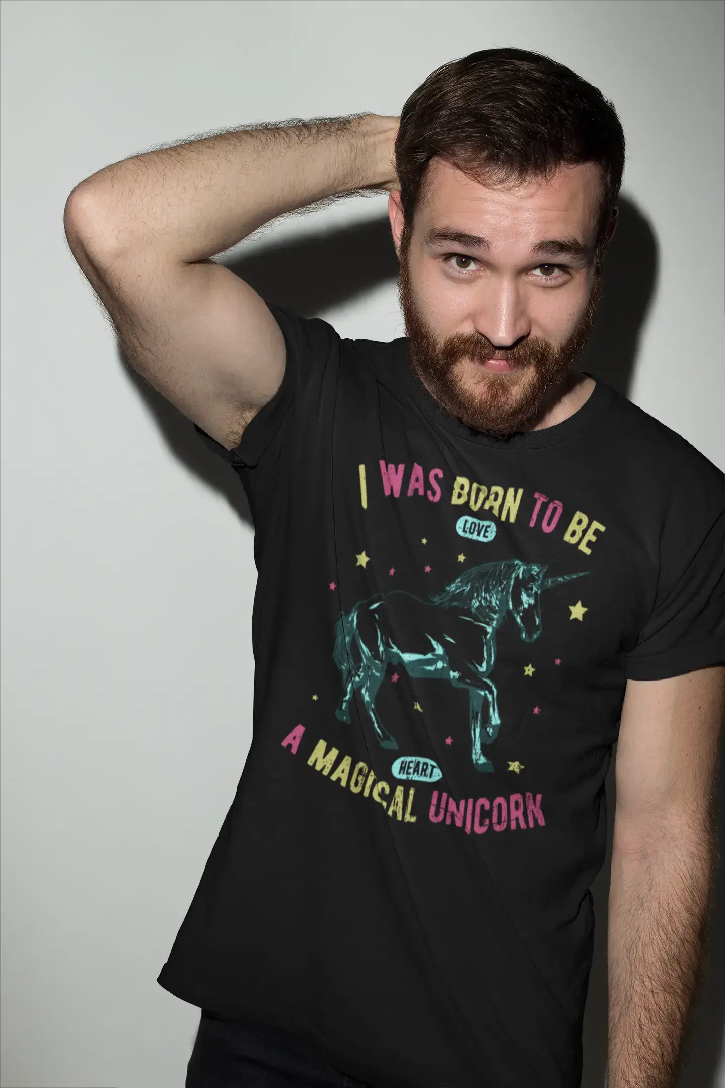 T-shirt graphique ULTRABASIC pour hommes, je suis né pour être une licorne magique - Chemise drôle