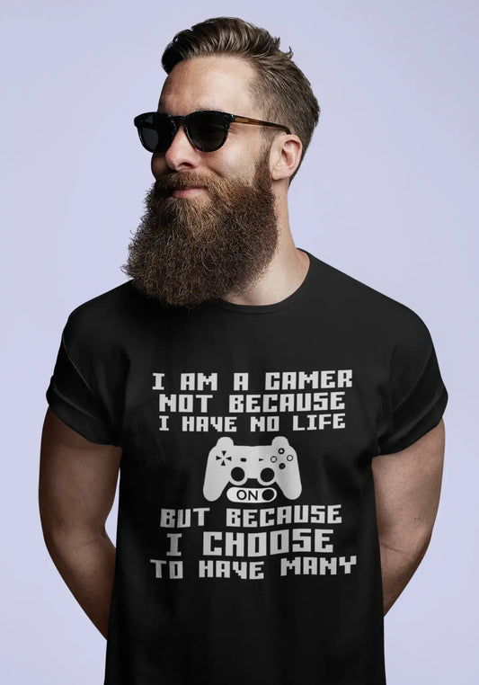 ULTRABASIC Herren-Gaming-T-Shirt – Game Mode On – Lustiges Witz-Humor-Shirt