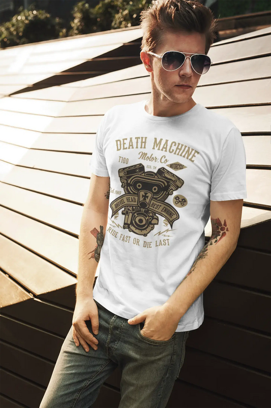ULTRABASIC Herren T-Shirt Death Machine – Ride Fast or Die Last – Biker seit 1969