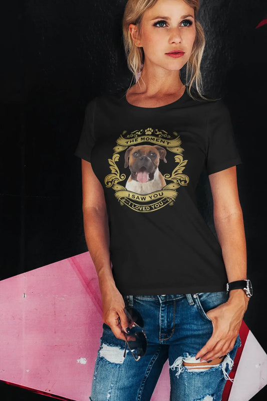 ULTRABASIC Bio-T-Shirt für Damen, Boxer-Hund – Moment I Saw You I Loved You, Welpen-T-Shirt für Damen