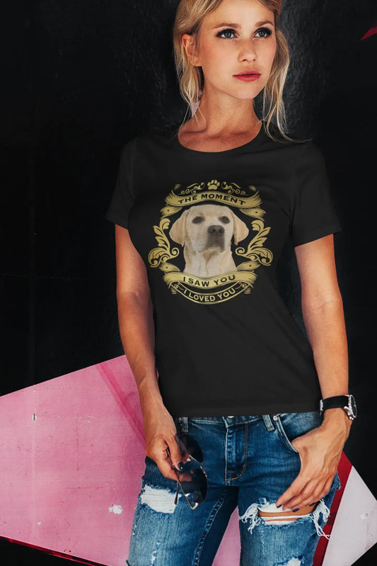 ULTRABASIC Bio-T-Shirt für Damen, Labrador-Hund – Moment I Saw You I Loved You, Welpen-T-Shirt für Damen