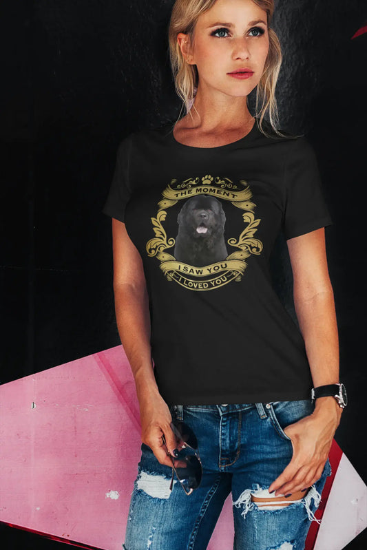 ULTRABASIC Women's Organic T-Shirt Newfoundland Dog - Moment I Saw You I Loved You Puppy Tee Shirt for Ladies