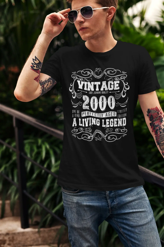 ULTRABASIC Herren T-Shirt Vintage 2000 Perfectly Aged – 20. Geburtstagsgeschenk T-Shirt
