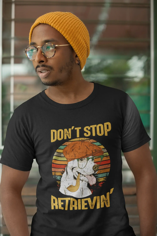 ULTRABASIC Herren T-Shirt Vintage Don't Stop Retrievin – Retro Hunde-T-Shirt