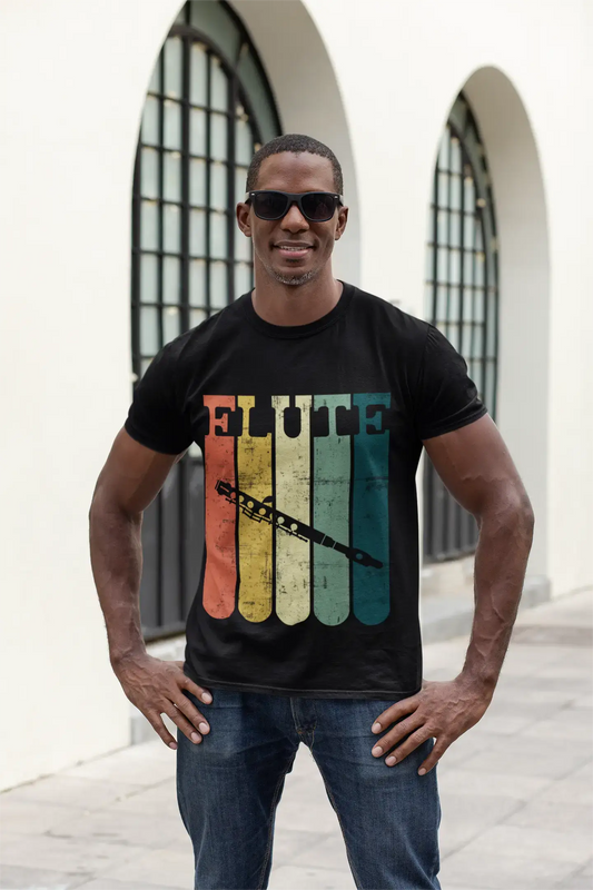 ULTRABASIC Herren Vintage T-Shirt Flöte – Retro Geschenk für Musiker T-Shirt