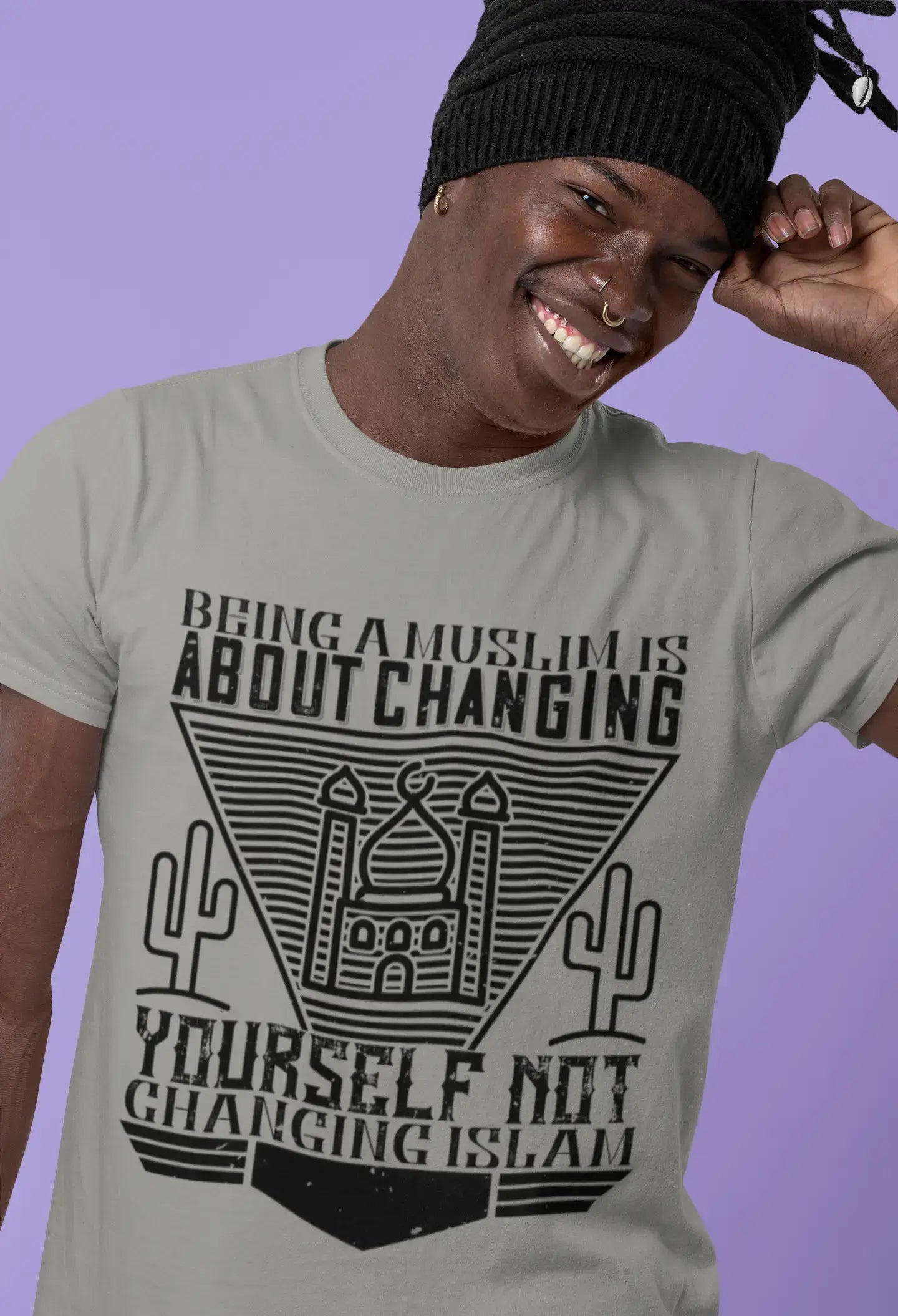 ULTRABASIC Herren-T-Shirt Als Muslim geht es darum, sich selbst zu ändern, nicht den Islam zu ändern