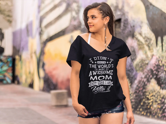 ULTRABASIC Damen-T-Shirt „Most Awesome Mom“ – kurzärmeliges T-Shirt