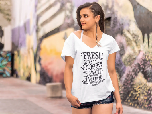 ULTRABASIC Damen T-Shirt Fresh Soap And Water – Lustige Kurzarm-T-Shirt-Oberteile