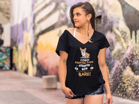 ULTRABASIC Women's T-Shirt Corgi Barking Guide - Funny Dog Tee Shirt