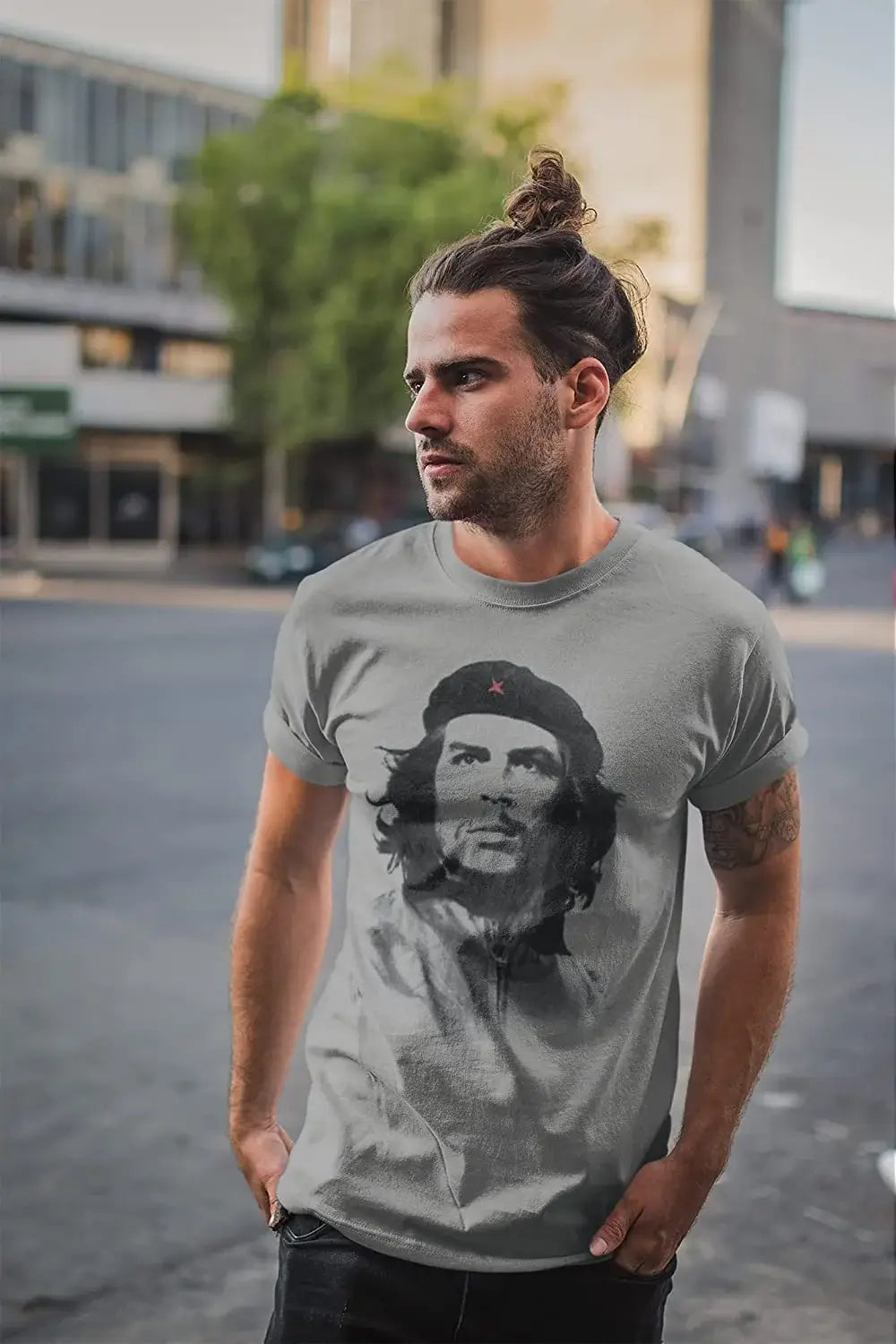 Che Guevara White, Old Celebrities, White, Men's Short Sleeve Round Neck T-shirt, gift t-shirt 00313
