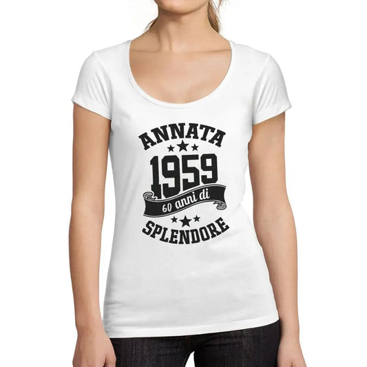 Women's Graphic T-Shirt 1959 vintage – Annata 1959 – 65th Birthday Anniversary 65 Year Old Gift 1959 Vintage Eco-Friendly Ladies Short Sleeve Novelty Tee