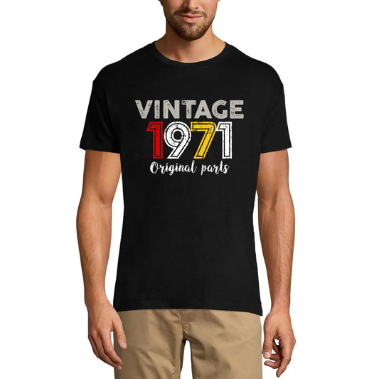 Men's Graphic T-Shirt Original Parts 1971 53rd Birthday Anniversary 53 Year Old Gift 1971 Vintage Eco-Friendly Short Sleeve Novelty Tee