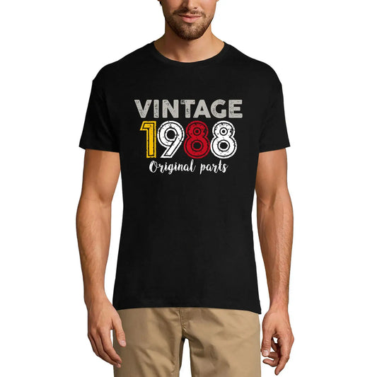 Men's Graphic T-Shirt Original Parts 1987 37th Birthday Anniversary 37 Year Old Gift 1987 Vintage Eco-Friendly Short Sleeve Novelty Tee
