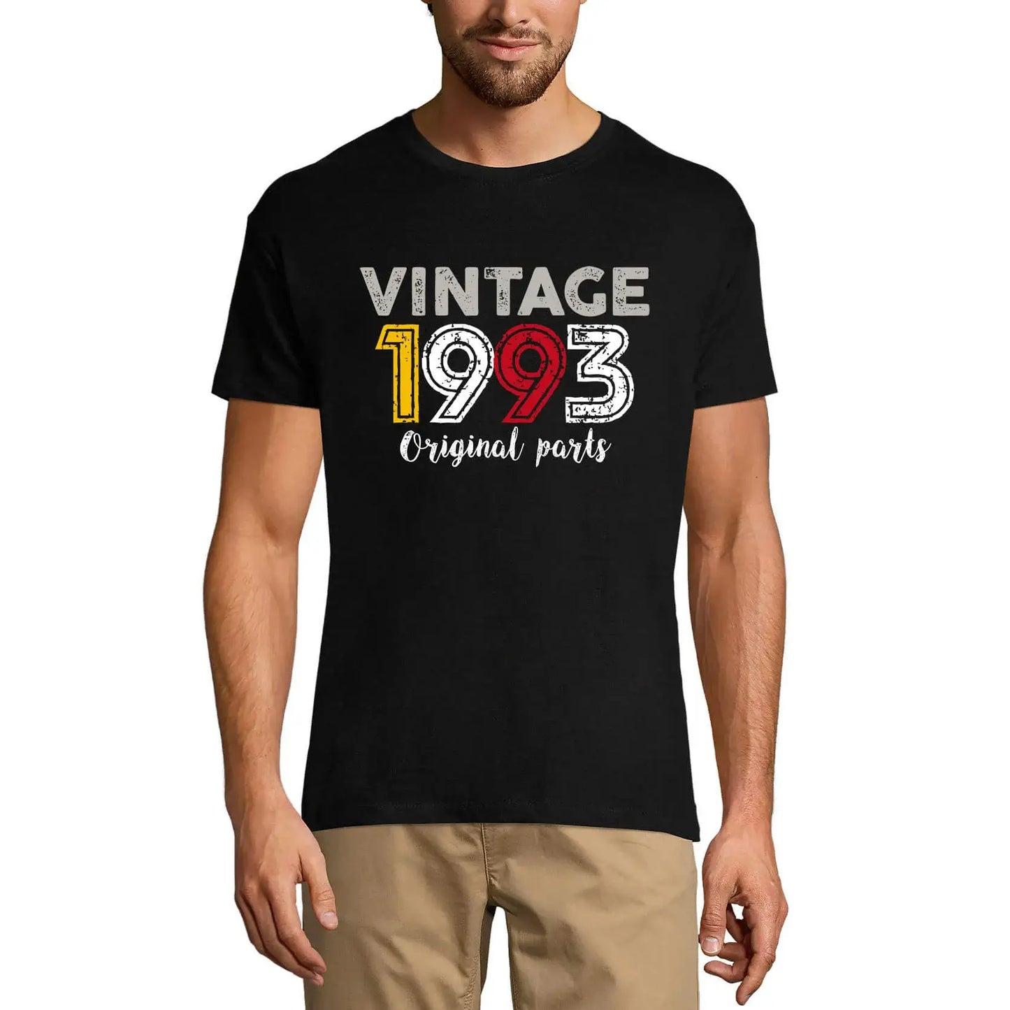 Men's Graphic T-Shirt Original Parts 1993 31st Birthday Anniversary 31 Year Old Gift 1993 Vintage Eco-Friendly Short Sleeve Novelty Tee