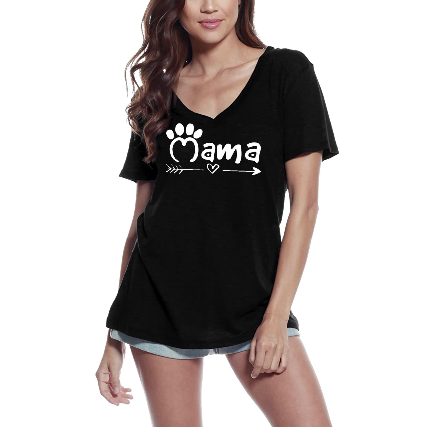 ULTRABASIC <span>Damen</span> T-Shirt Paw Mama – Mama Mutter Hundeliebhaber T-Shirt für Damen
