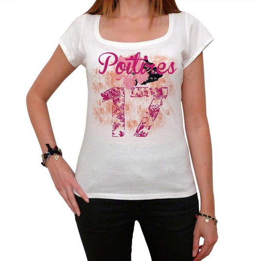 17, Poitires, Women's Short Sleeve Round Neck T-shirt 00008 - Ultrabasic