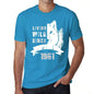 1961, Living Wild Since 1961 Men's T-shirt Blue Birthday Gift 00499 - ultrabasic-com