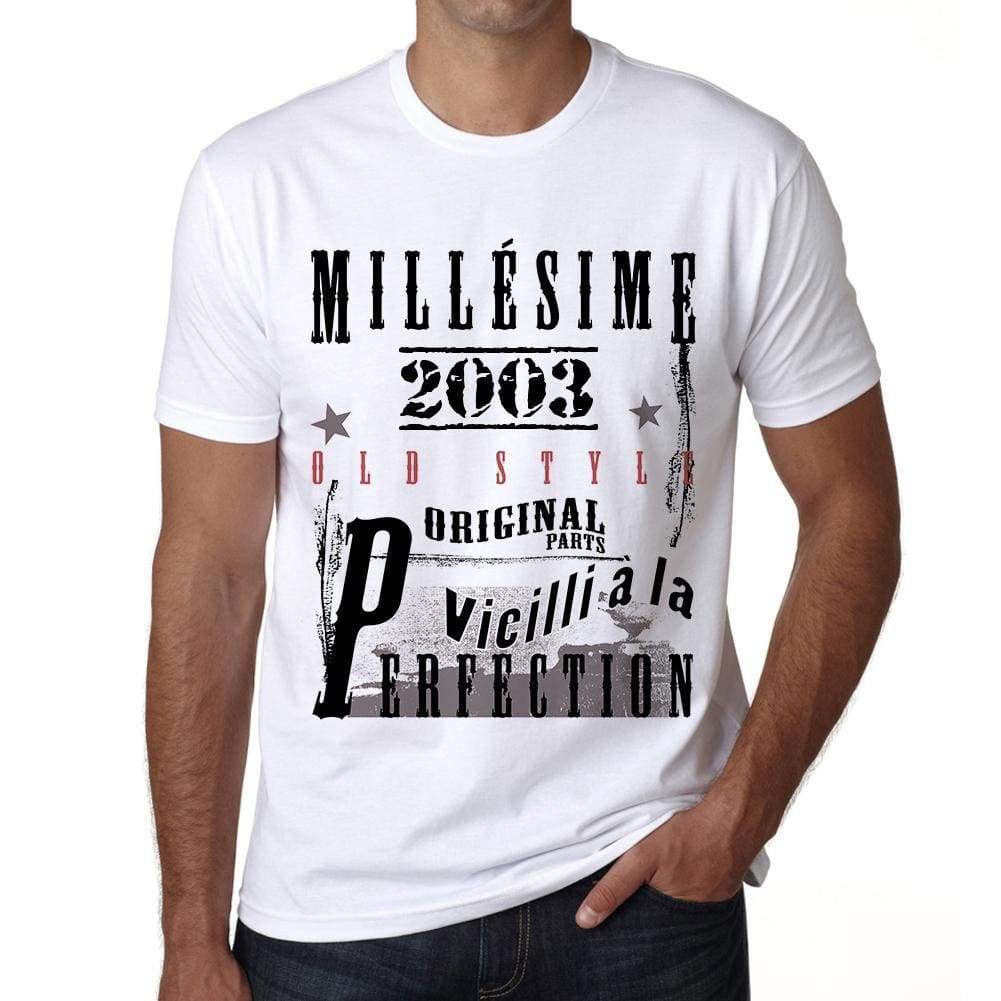 2003 Birthday Gifts For Him Birthday T-Shirts Mens Short Sleeve Round Neck T-Shirt Fr Vintage White Mens 00135 - Casual