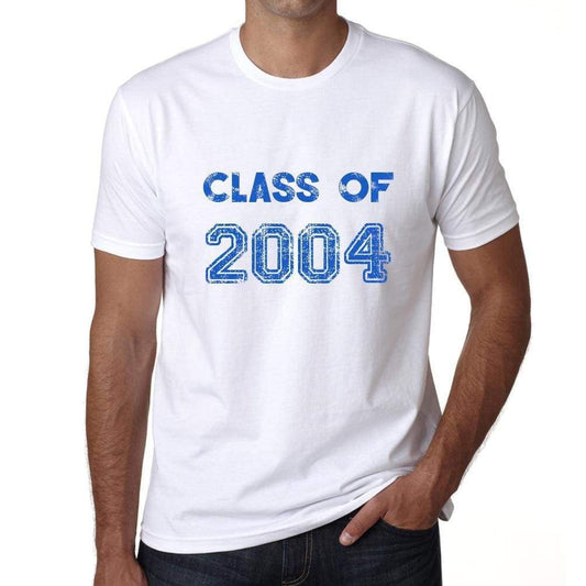 2004 Class Of White Mens Short Sleeve Round Neck T-Shirt 00094 - White / S - Casual