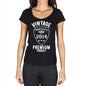 2014 Vintage Superior Black Womens Short Sleeve Round Neck T-Shirt 00091 - Black / Xs - Casual
