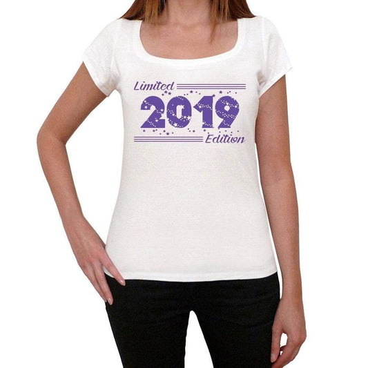 2019 Limited Edition Star Womens T-Shirt White Birthday Gift 00382 - White / Xs - Casual