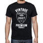 2027 Vintage Superior Black Mens Short Sleeve Round Neck T-Shirt 00102 - Black / S - Casual