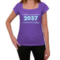 2037 Limited Edition Star Womens T-Shirt Purple Birthday Gift 00385 - Purple / Xs - Casual