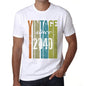 2040 Vintage Since 2040 Mens T-Shirt White Birthday Gift 00503 - White / X-Small - Casual