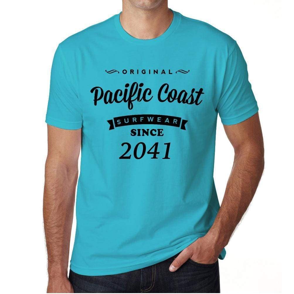 2041 Pacific Coast Blue Mens Short Sleeve Round Neck T-Shirt 00104 - Blue / S - Casual