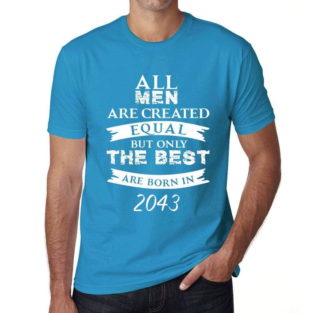 2043 Only The Best Are Born In 2043 Mens T-Shirt Blue Birthday Gift 00511 - Blue / Xs - Casual