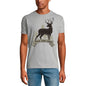 ULTRABASIC Herren-Grafik-T-Shirt Wild and Free – Tier-Hirsch-Shirt für Männer