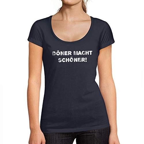 Ultrabasic - Tee-Shirt Femme col Rond Décolleté Döner Macht Schöner