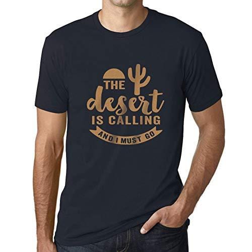 Ultrabasic - Homme T-Shirt Graphique The Desert is Calling Marine