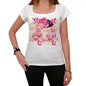 44 Stuttgart City With Number Womens Short Sleeve Round White T-Shirt 00008 - White / Xs - Casual