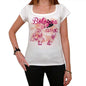 47 Bologna City With Number Womens Short Sleeve Round White T-Shirt 00008 - White / Xs - Casual