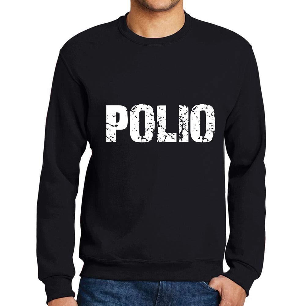 Ultrabasic Homme Imprimé Graphique Sweat-Shirt Popular Words POLIO Noir Profond
