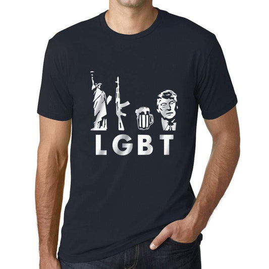 Ultrabasic Homme T-Shirt Graphique LGBT Liberty Guns Bière Marine